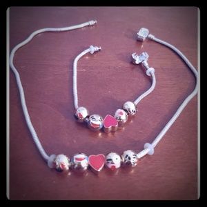 Cute Emoji Necklace and Bracelet Bundle :)